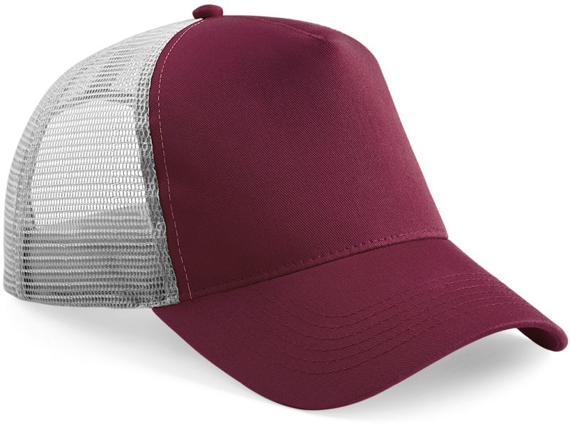 Levně 5 panelová Trucker kšiltovka - burgundy/light grey