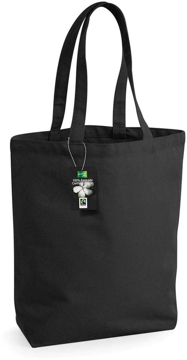 Fairtrade bavlněná nákupní taška - black