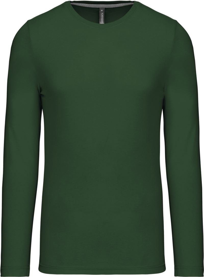 Levně Pánské tričko s dlouhým rukávem - forest green