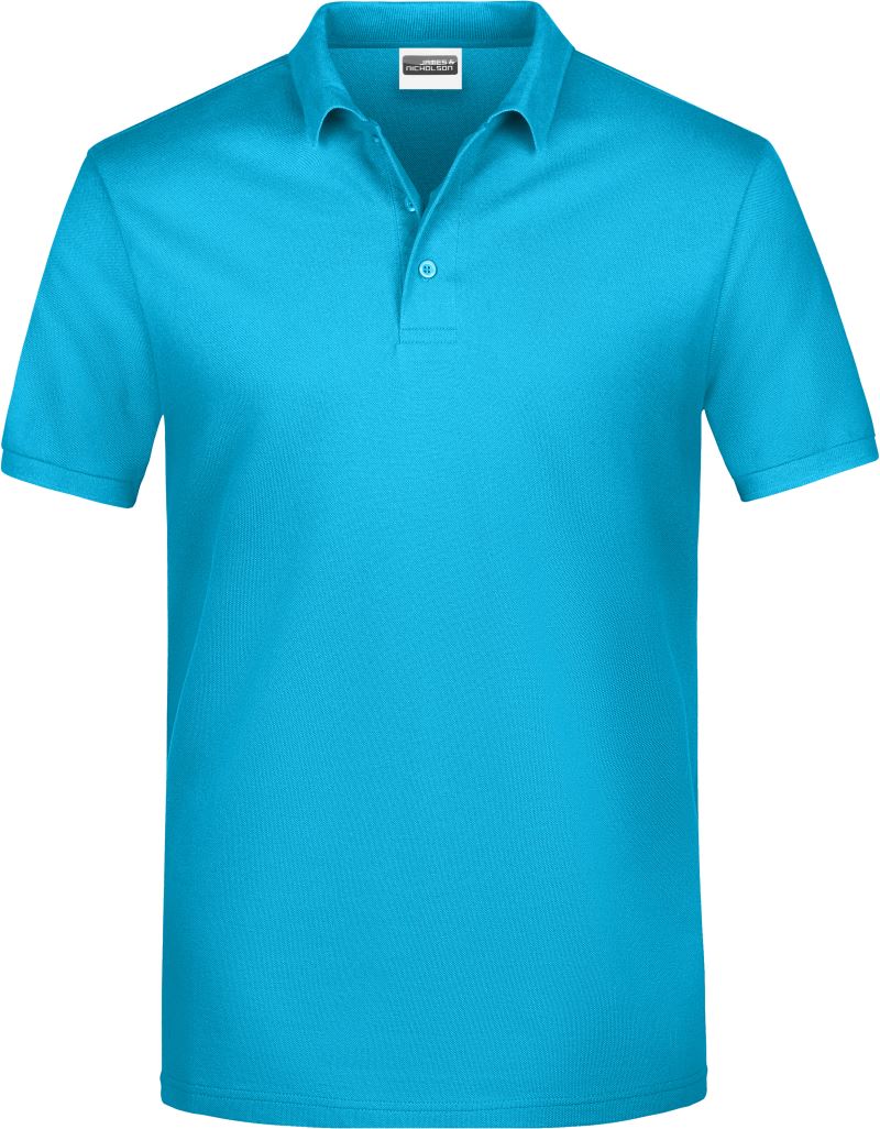 Levně Pánské piqué polo - turquoise
