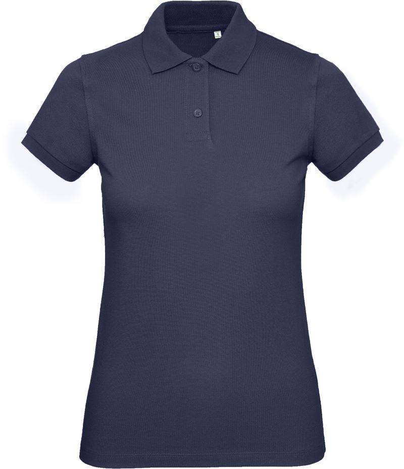 Levně Dámské piqué polo z bio bavlny - navy blue
