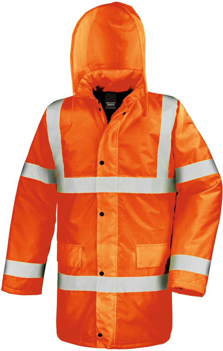 Levně EN ISO 20471:2013 bezpečnostní parka - fluorescent orange
