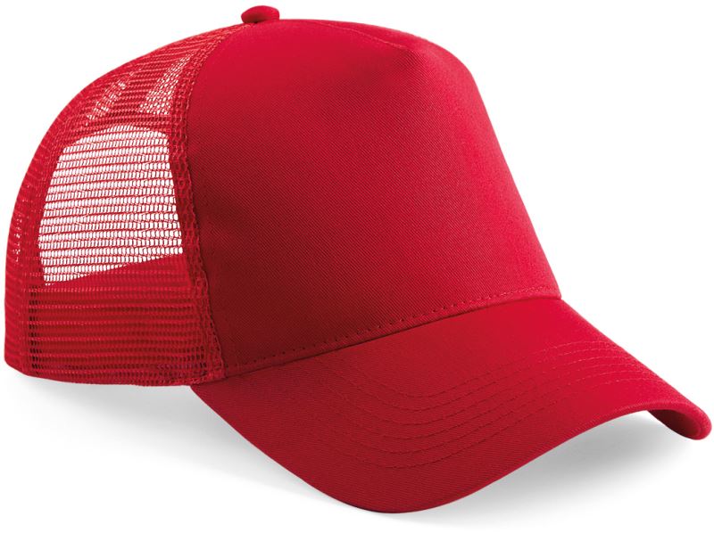 Levně 5 panelová Trucker kšiltovka - classic red/classic red