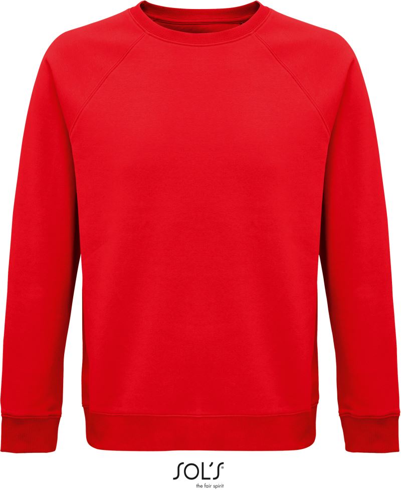 Levně Unisex raglánová mikina z bio bavlny - red
