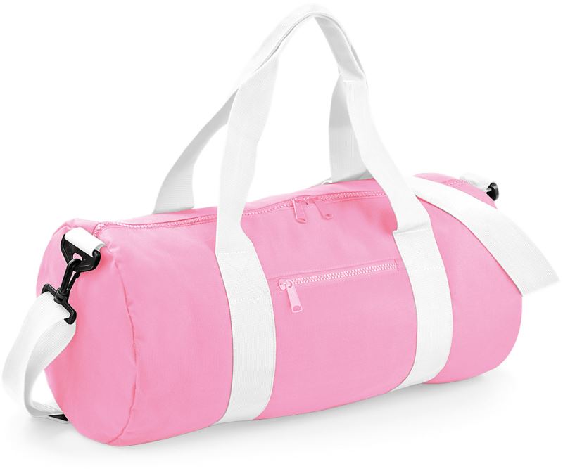 Levně Kulatá sportovní taška - classic pink/white