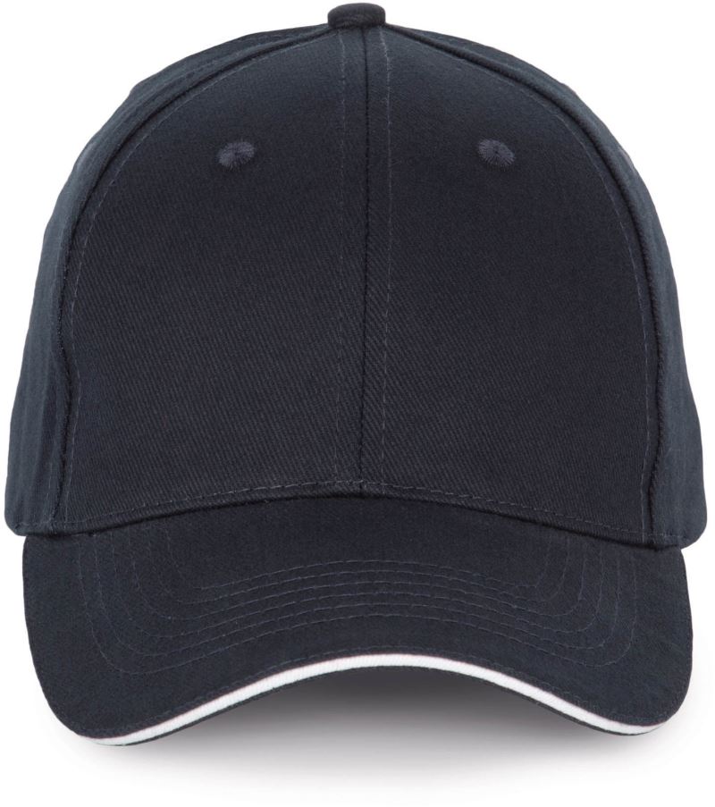 6 panelová sandwich kšiltovka - navy/white