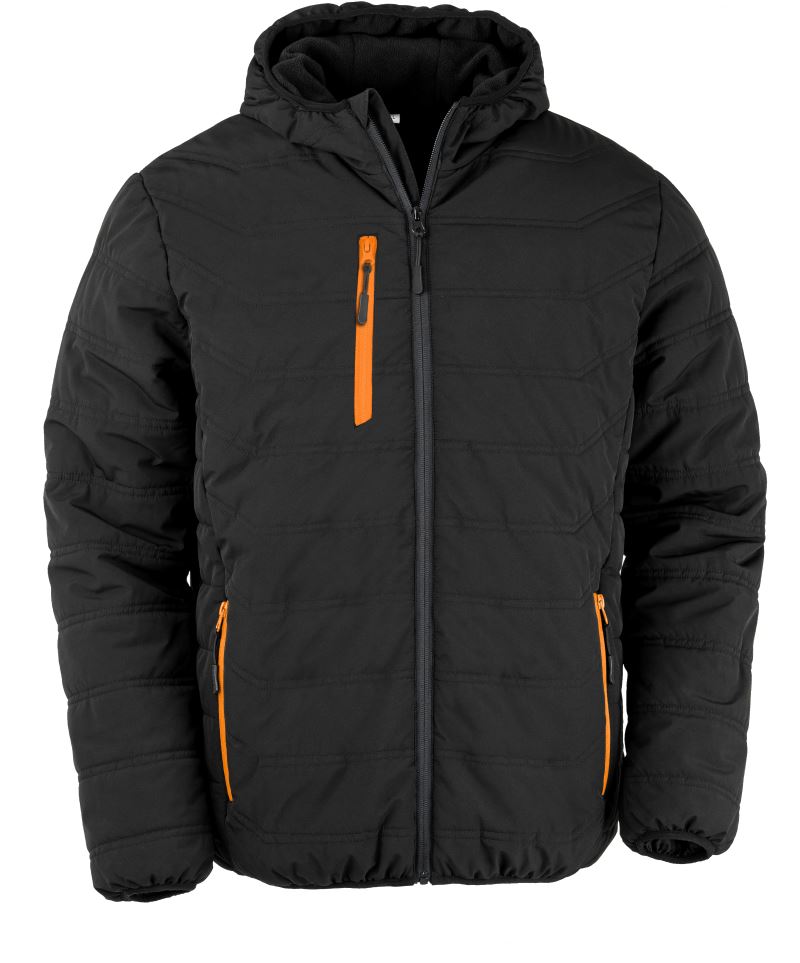 Levně Zimní bunda "Black Compass" - black/orange