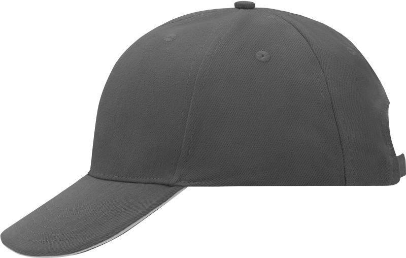 Levně 6 panelová sandwich kšiltovka - graphite/light grey