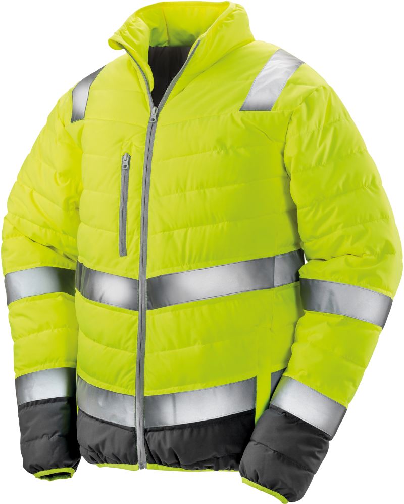 Levně Pánská bezpečnostní bunda - fluorescent yellow/grey