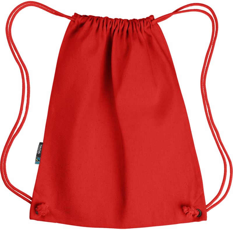 Fairtrade Sportovní vak z bio bavlny - red