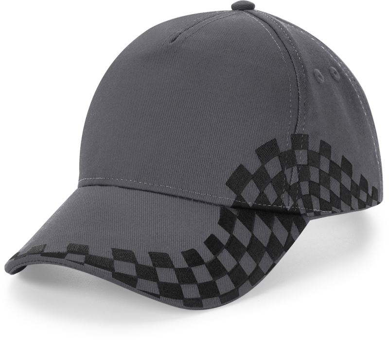 Levně 5 panelová kšiltovka "Grand Prix" - graphite grey