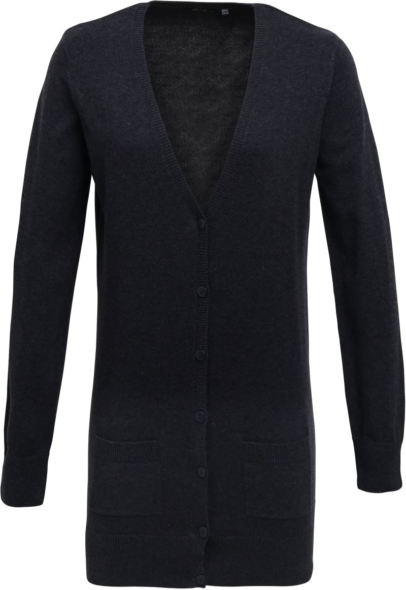 Levně Dámský cardigan dlouhý - charcoal