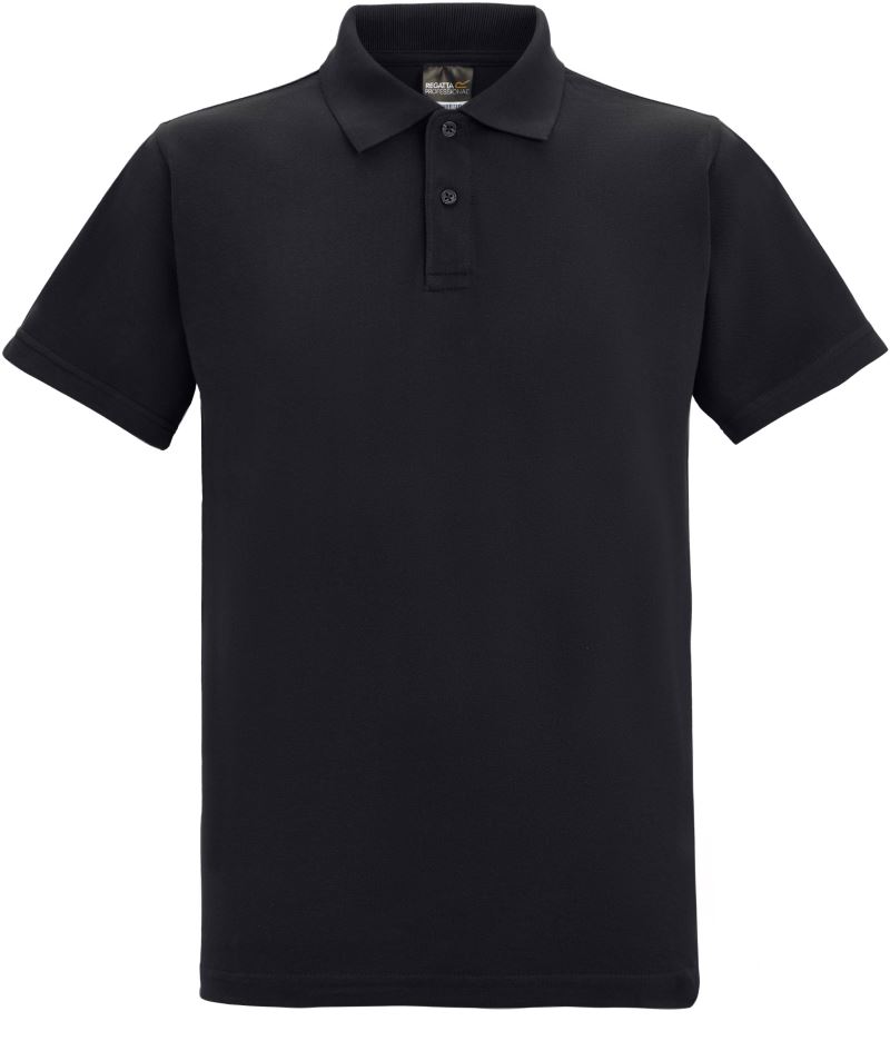Unisex piqué polo z těžké bavlny - black