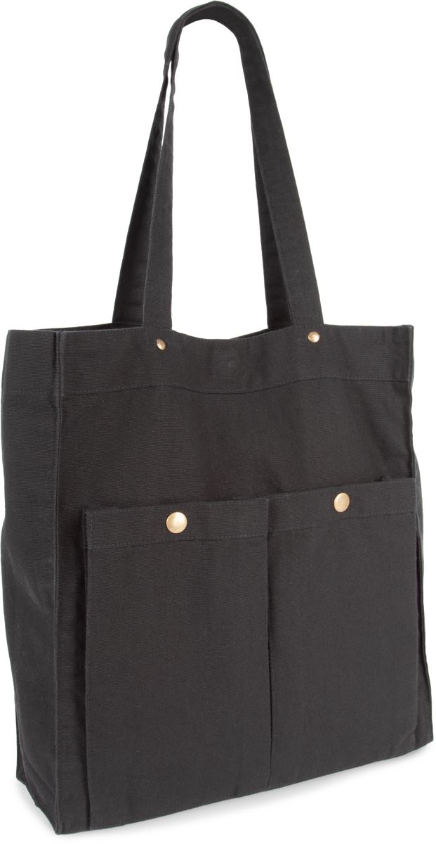 Levně Bavlněná taška - washed black