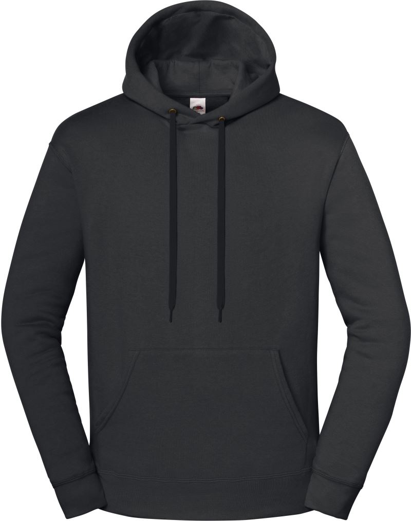 Mikina s kapucí z těžké bavlny - light graphite