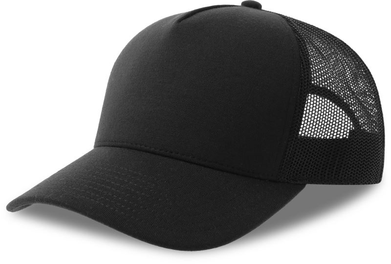 Levně 5 panelová Trucker kšiltovka - black/black