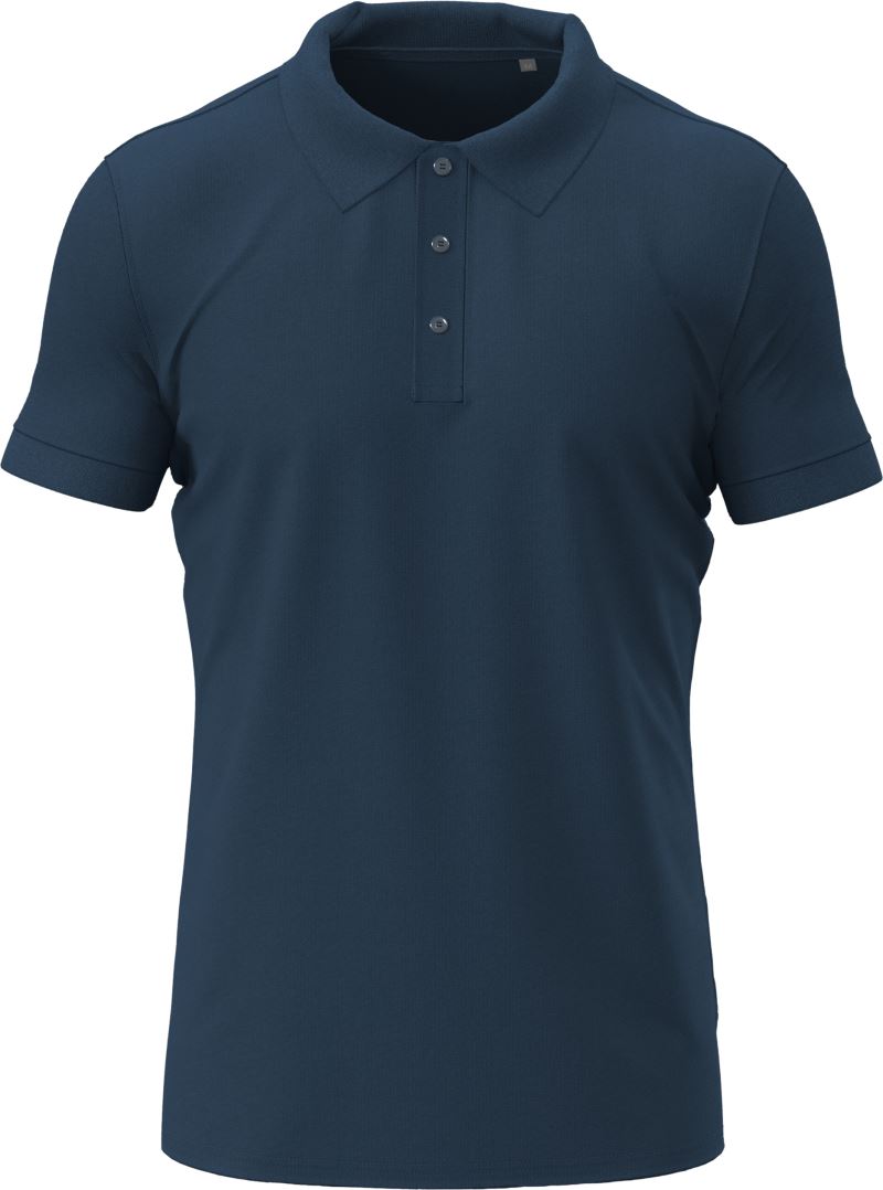 Levně Pánské elastické piqué polo z těžké bavlny - navy blue
