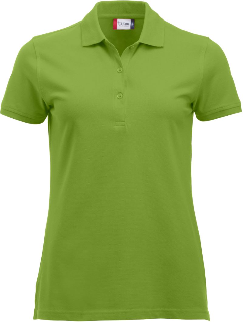 Levně Dámské piqué polo z těžké bavlny - light green