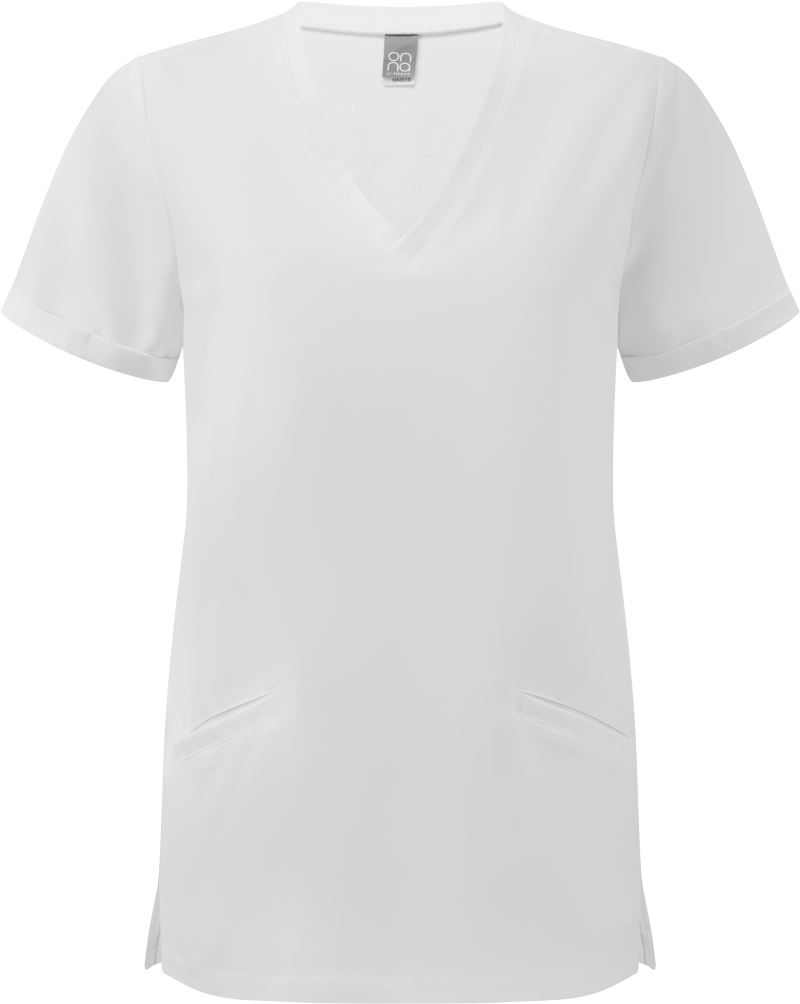 Levně Dámský strečový kazak s výstřihem do V - vital white