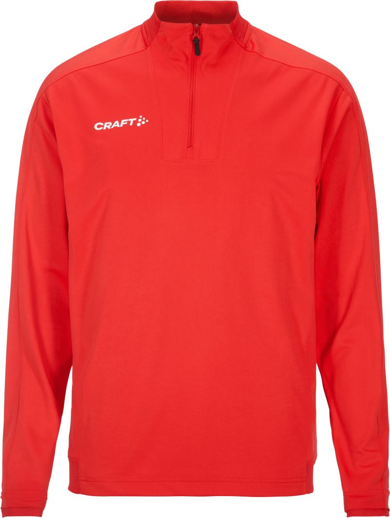 Levně Pánská tréninková bunda s 1/4 zipem - bright red
