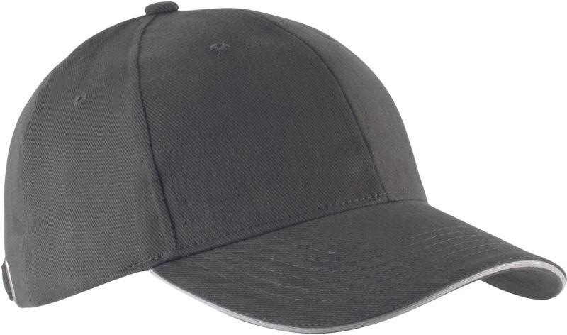 Levně 6 Panelová sandwich kšiltovka "Orlando" - slate grey/light grey
