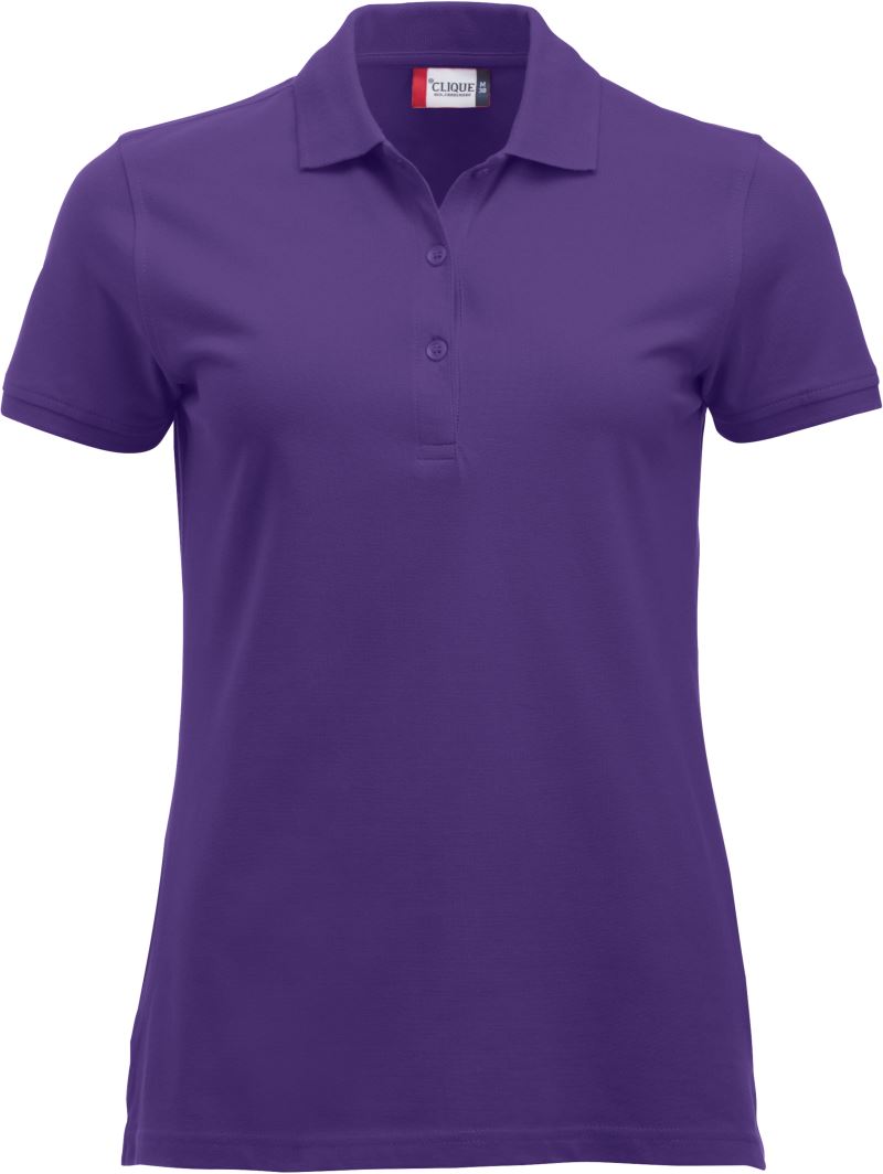Levně Dámské piqué polo z těžké bavlny - bright lilac