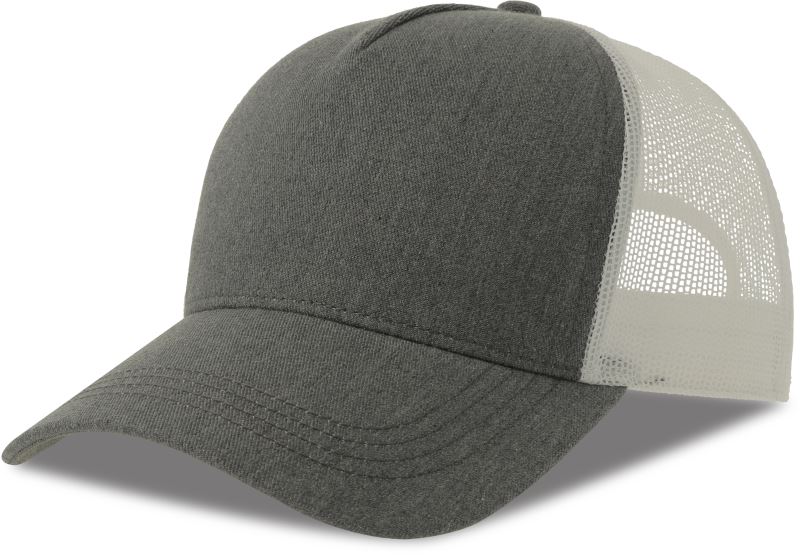 Levně 5 panelová Trucker kšiltovka - grey melange/white