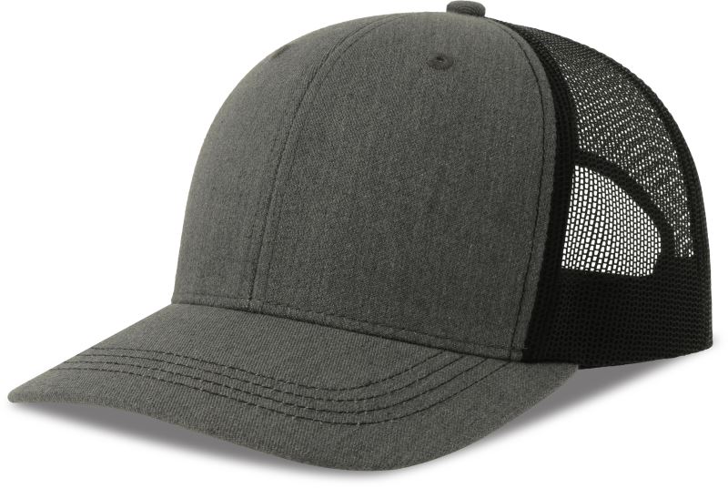 Levně 6 panelová Trucker kšiltovka - grey melange/black