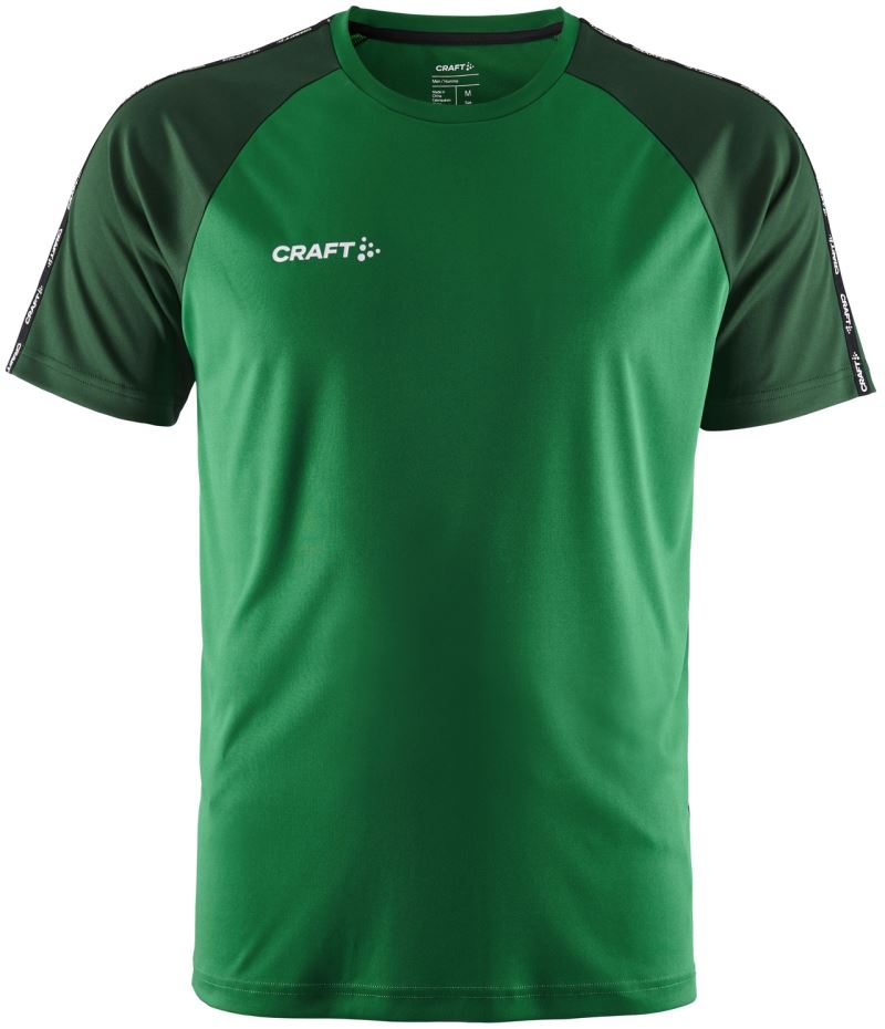 Levně Pánské kontrastní sportovní tričko - team green/ivy