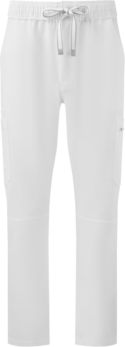 Levně Pánské strečové cargo kalhoty - vital white