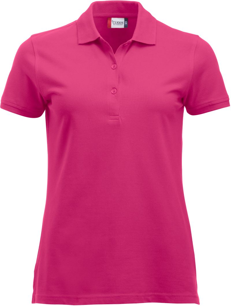 Levně Dámské piqué polo z těžké bavlny - bright cerise