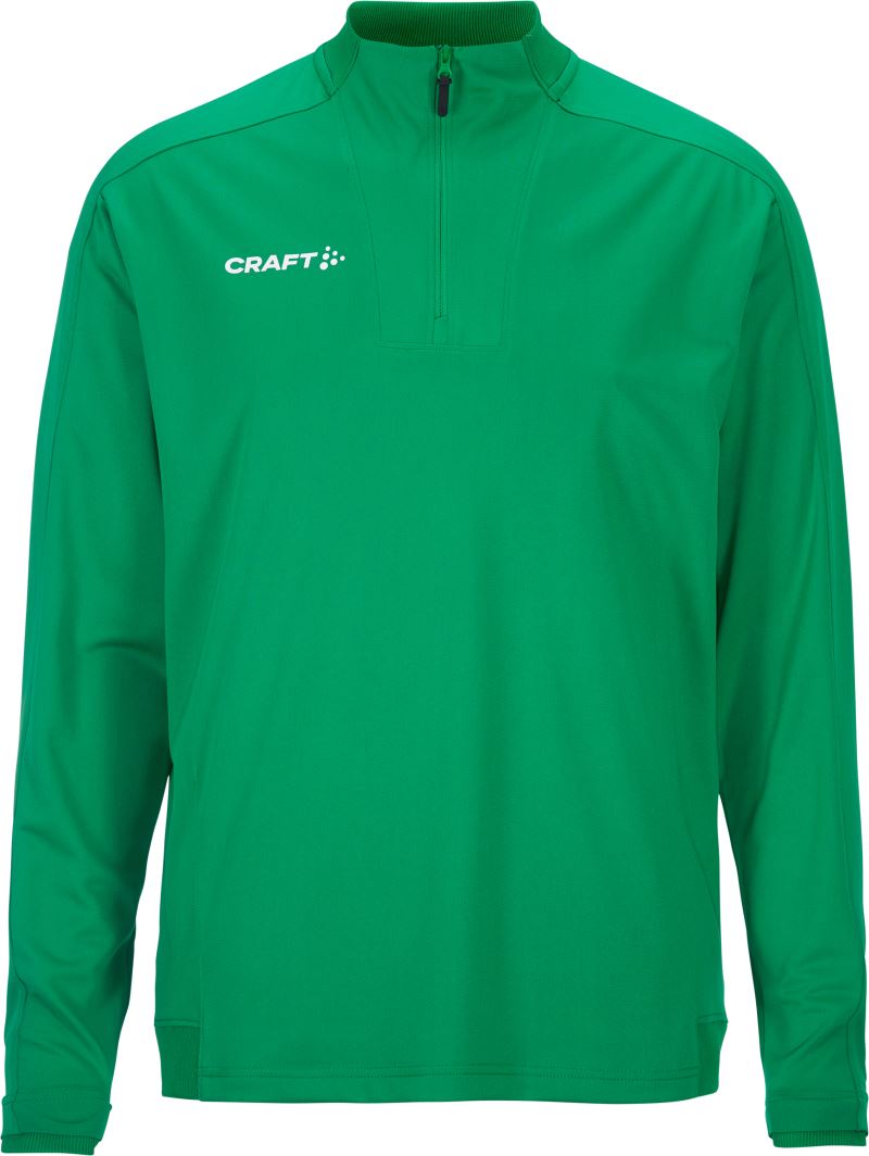 Levně Pánská tréninková bunda s 1/4 zipem - team green
