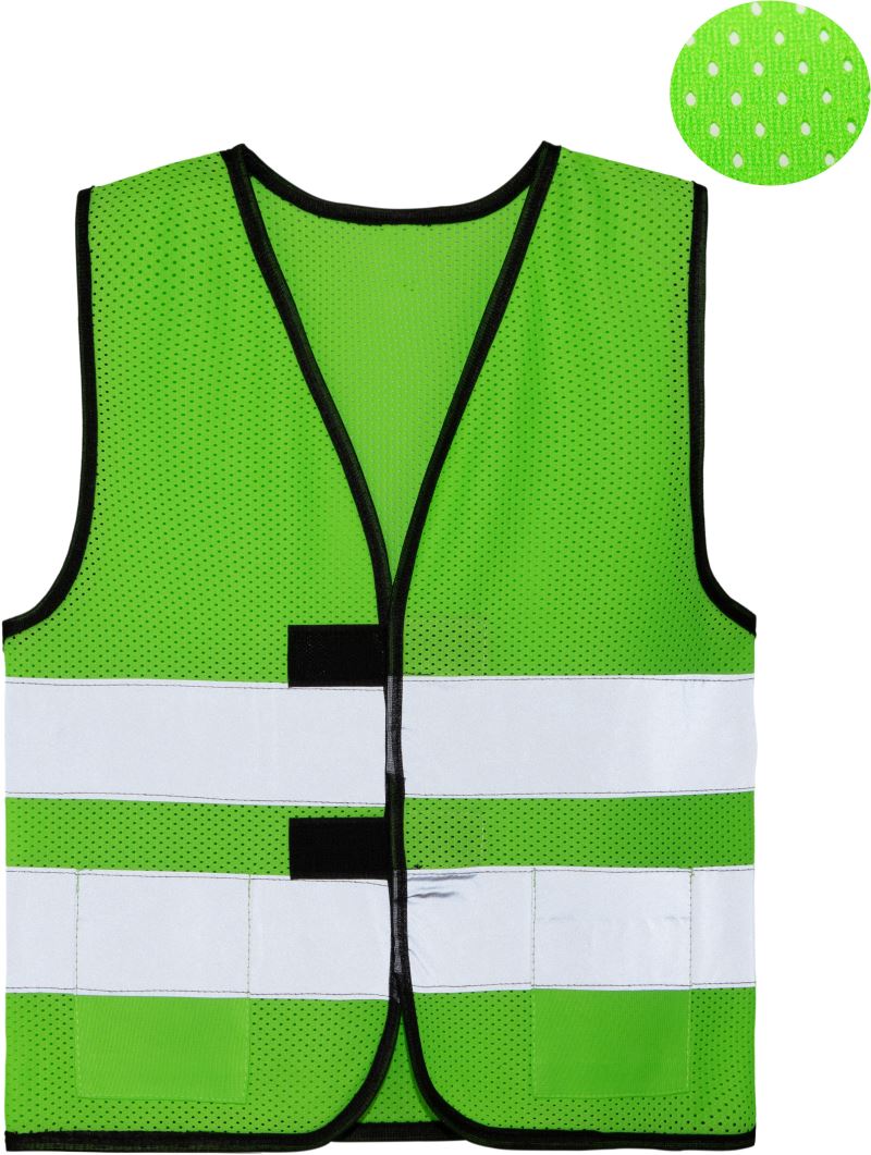 Levně Dětská síťovaná bezpečnostní vesta - neon green