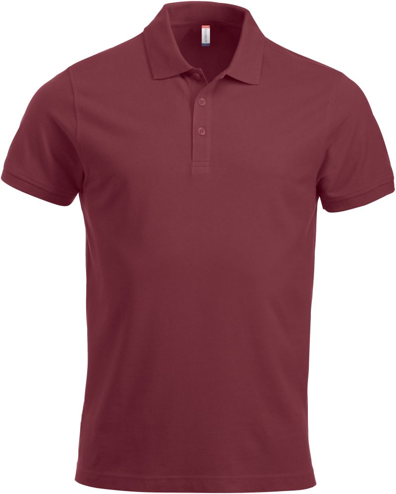 Levně Pánské piqué polo z těžké bavlny - burgundy