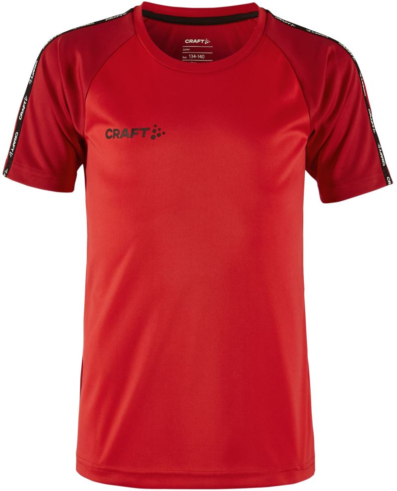 Levně Dětské kontrastní sportovní tričko - bright red/express