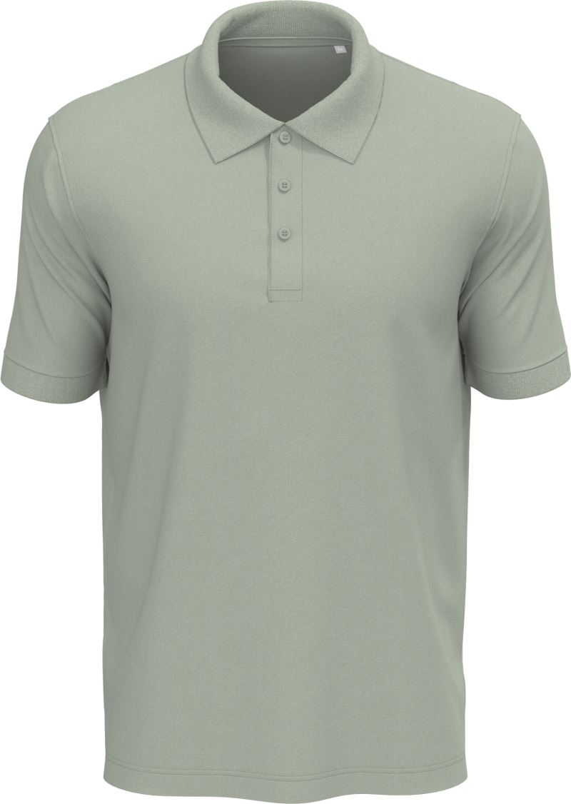 Levně Pánské piqué polo "Lux" - soft grey