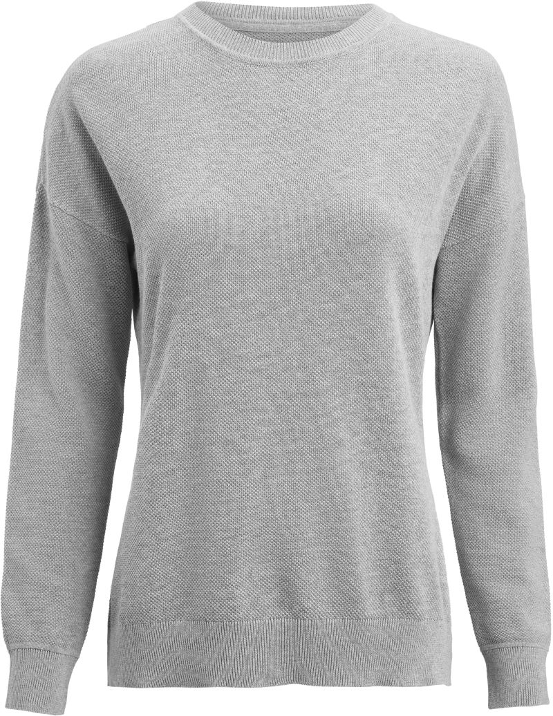 Levně Dámský pletený svetr "Casual" - grey melange