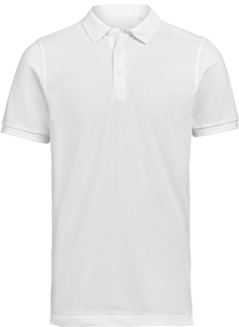 Levně Unisex piqué polo z těžké bavlny - white