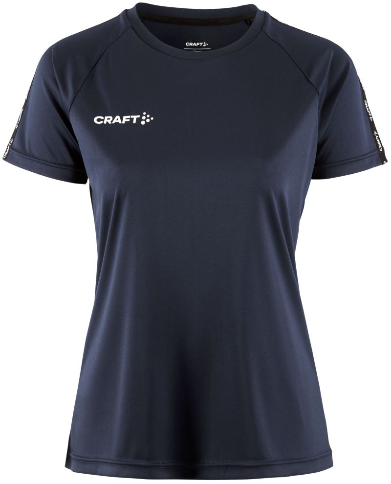 Levně Dámské kontrastní sportovní tričko - navy