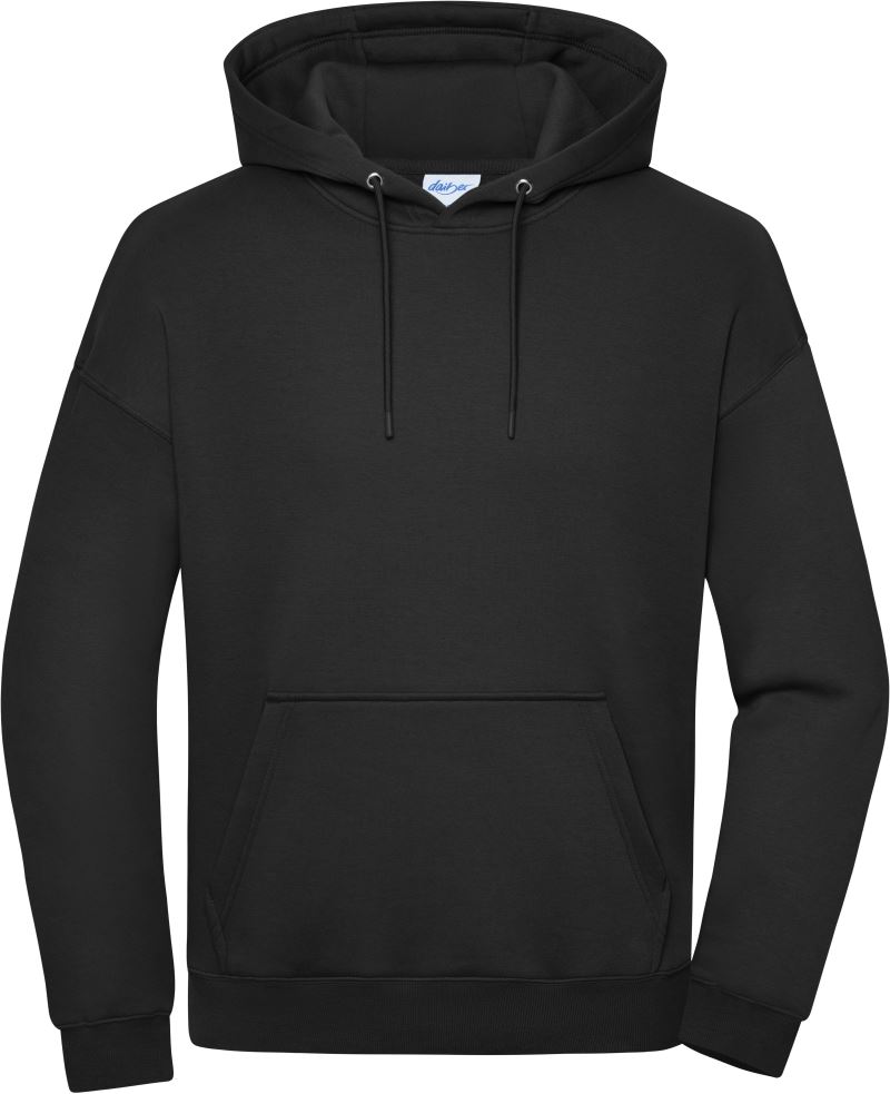 Levně Těžká unisex mikina s kapucí - black