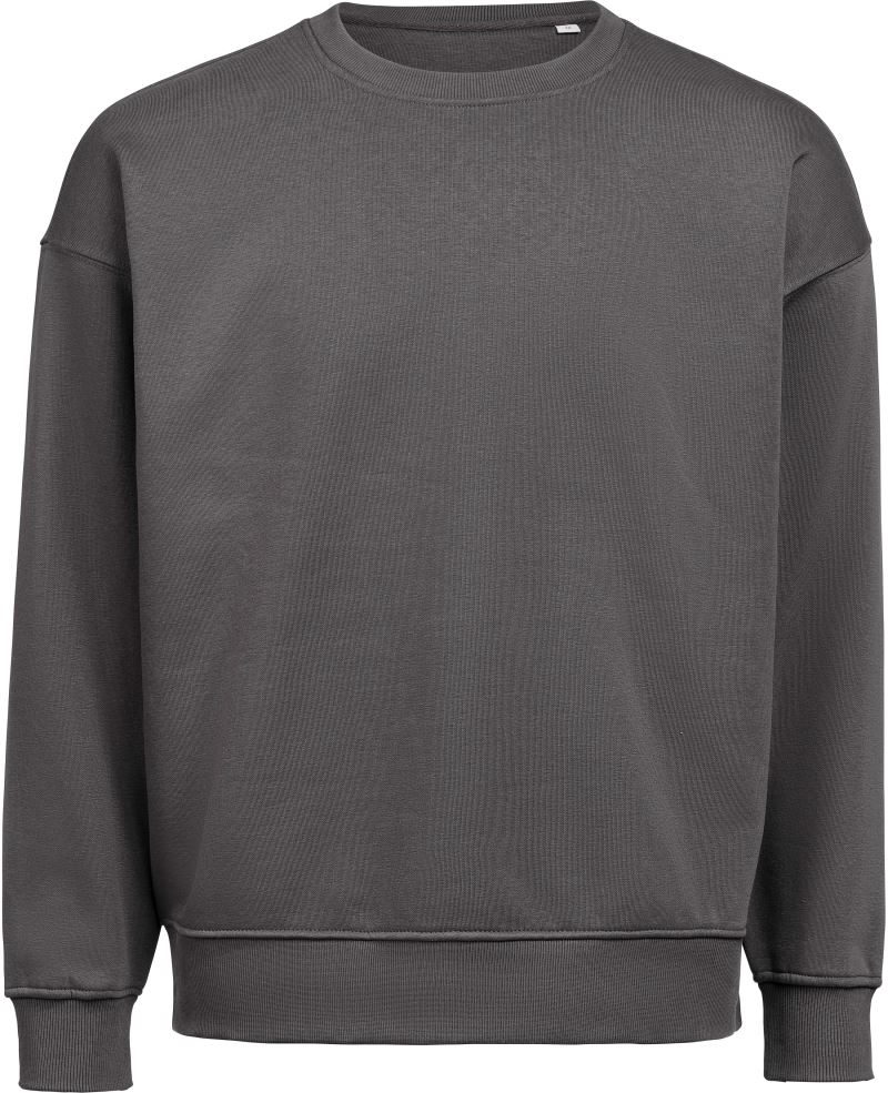Levně Těžká unisex mikina "Loose Fit" - charcoal