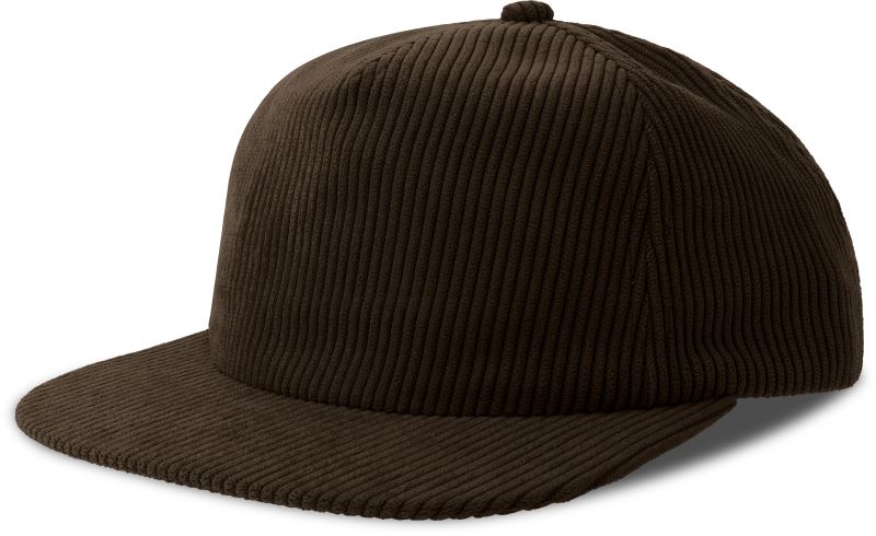Levně 5 panelová manšestrová kšiltovka - brown