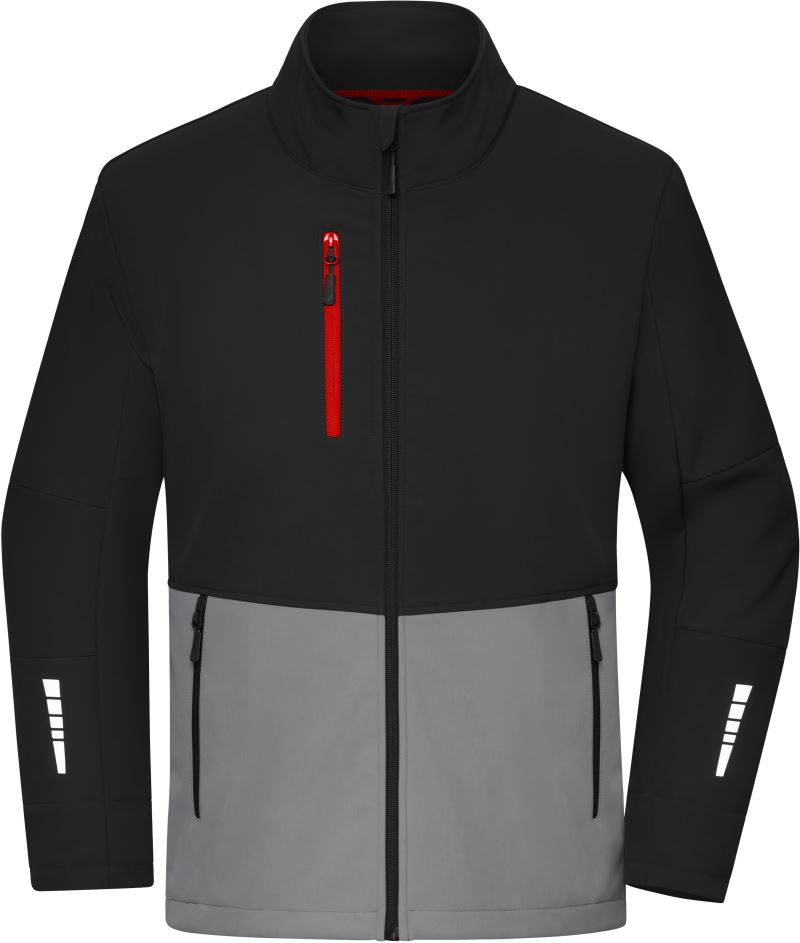 Levně 3-vrstvá softshellová bunda - black/metal grey