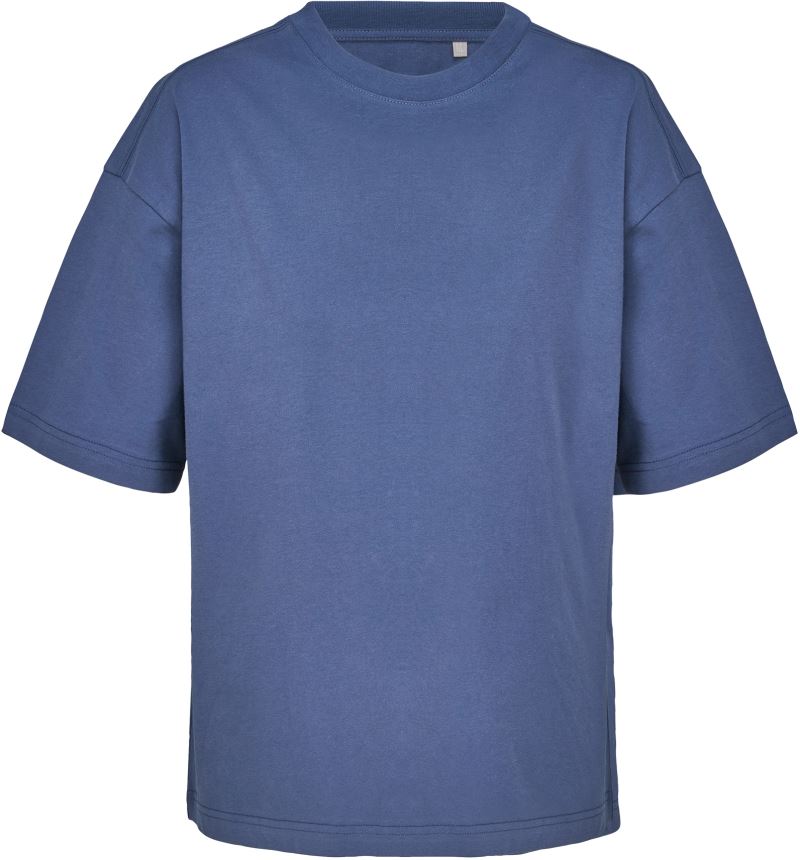 Levně Dámské oversize tričko - denim