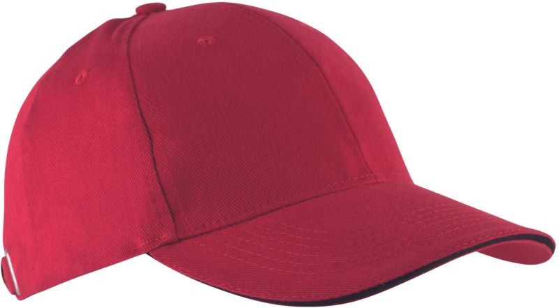 Levně 6 Panelová sandwich kšiltovka "Orlando" - red/black