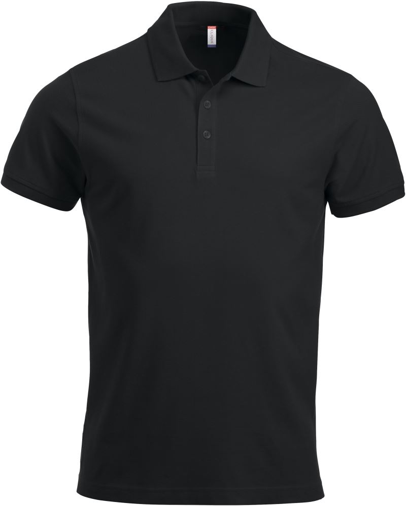 Levně Pánské piqué polo z těžké bavlny - black