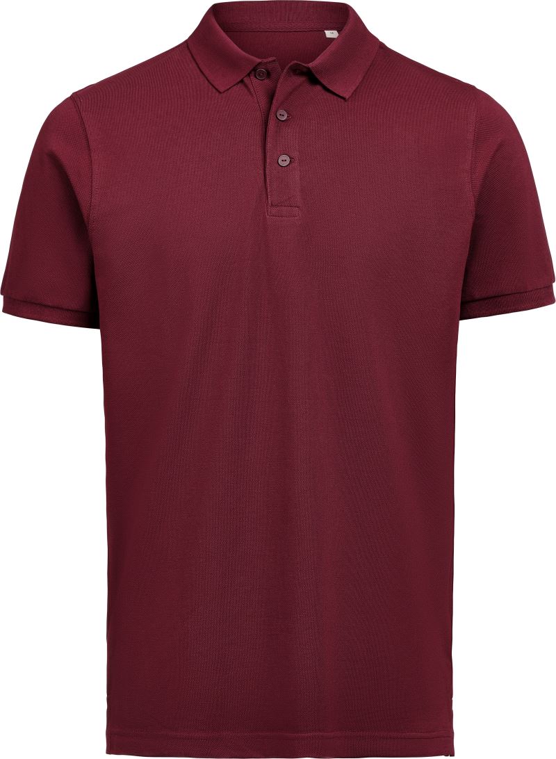 Levně Unisex piqué polo z těžké bavlny - prune