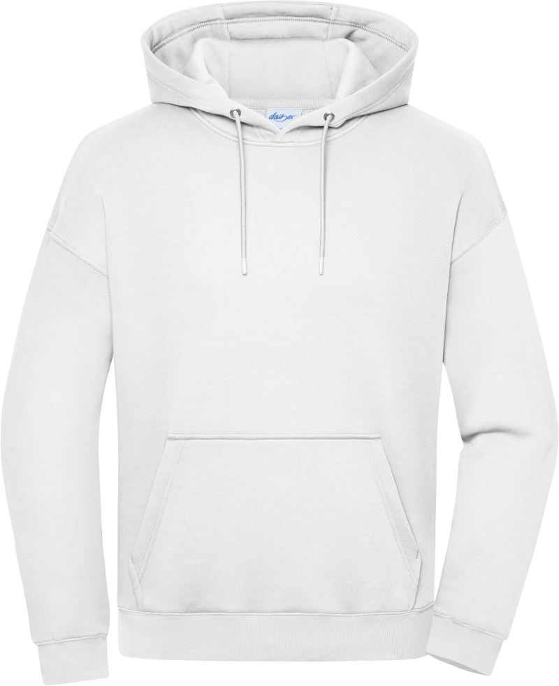 Levně Těžká unisex mikina s kapucí - white