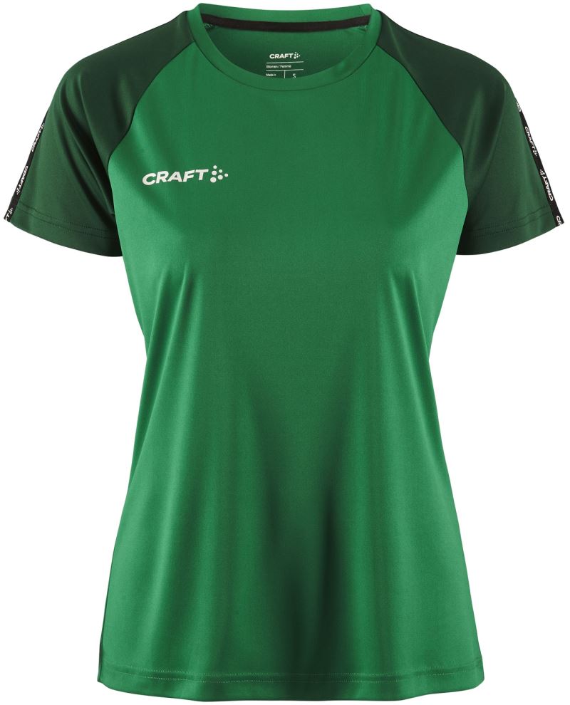 Levně Dámské kontrastní sportovní tričko - team green/ivy