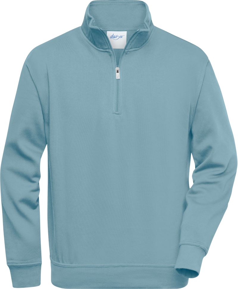 Levně Pracovní mikina s 1/4 zipem - steel blue